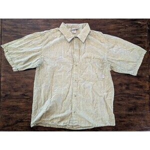 Vtg Gramicci Button Up Shirt Men's M USA '90 Aztec Green Geometric Pattern